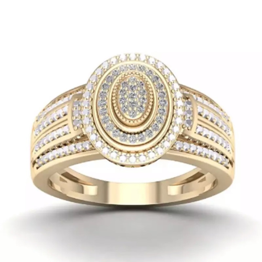 New Gold Plated Stamped 925 Ring
